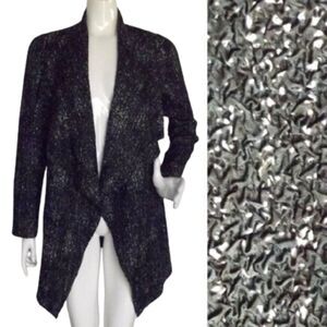 CHICO'S Travelers Jacket, 0/S, Krinked/Texture, Green/Black, Open front, LS